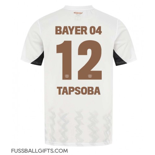 Bayer Leverkusen Edmond Tapsoba #12 Fußballbekleidung Auswärtstrikot 2024-25 Kurzarm